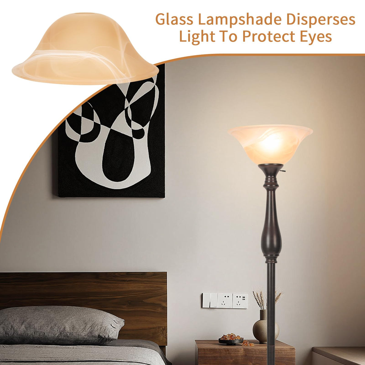 HonoDing alabaster bowl amber shade emphasizes cozy ambient lighting.