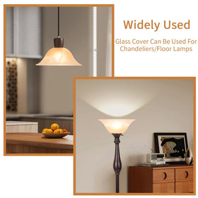 HonoDing glass shade not for ceiling fixtures; designed for standing lamps.