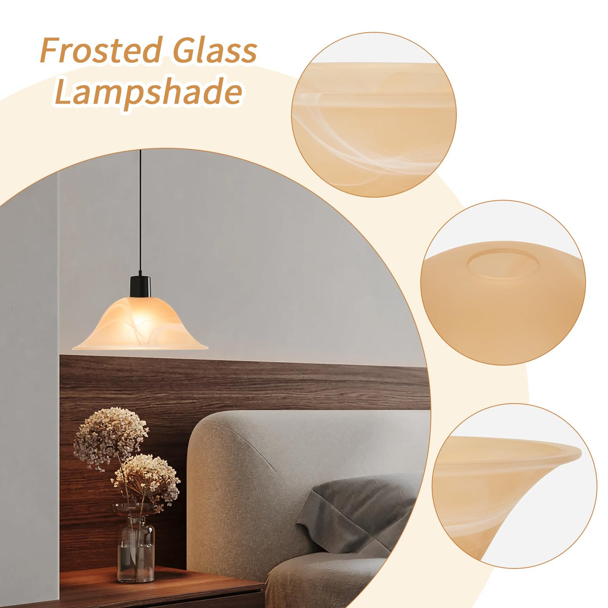 HonoDing floor lamp shade replacement upgrades plastic or damaged shade.