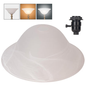 HonoDing glass shade close-up shows alabaster veins for a stylish upgrade