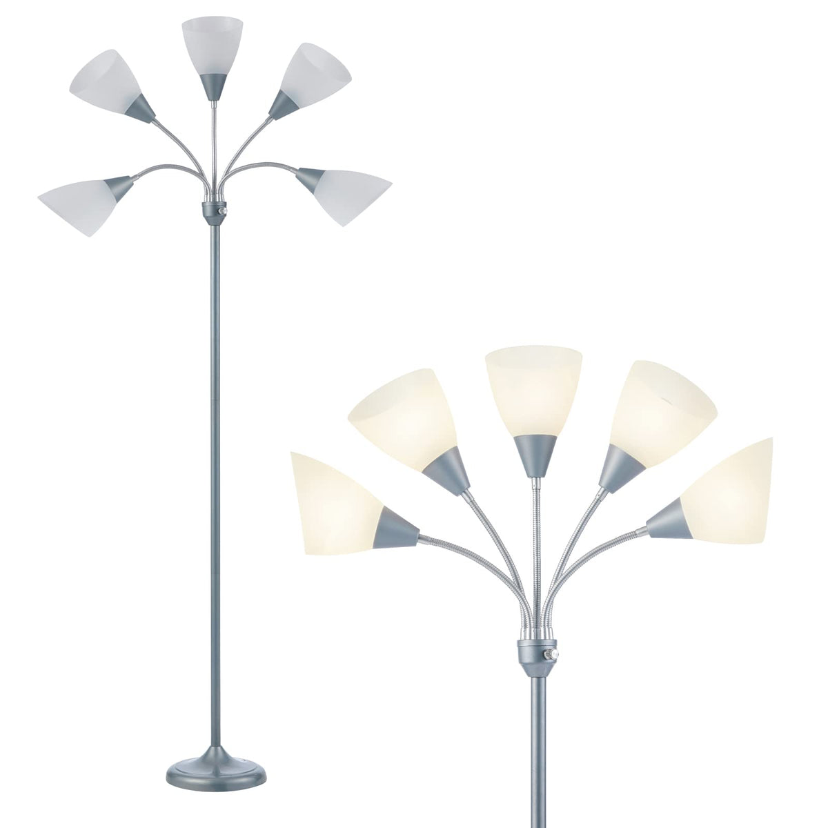 HonoDing Medusa lamp with five heads giving versatile living room lighting