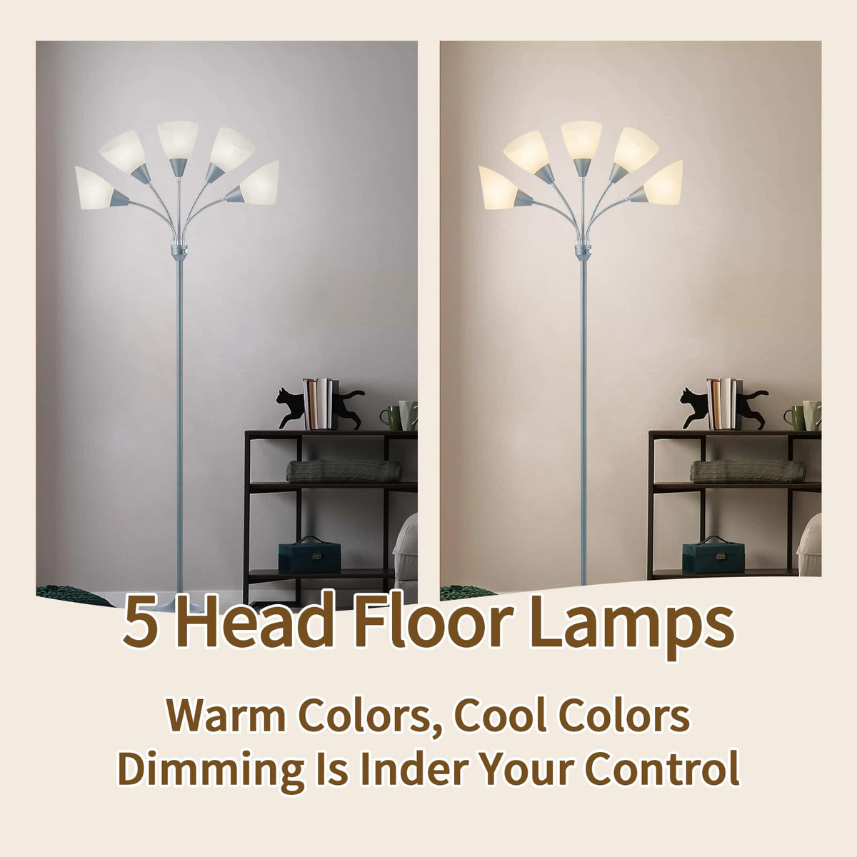 HonoDing Medusa lamp angled heads for targeted task lighting
