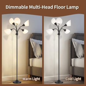 HonoDing Medusa floor lamp with large frosted shade for soft light