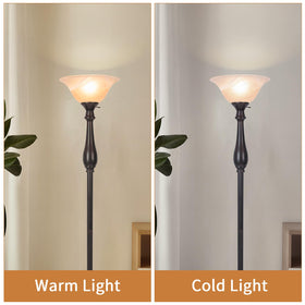 HonoDing torchiere glass shade fits 12-inch diameter for sturdy replacement.