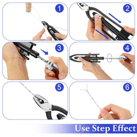 Honoson 6-inch pliers demonstrating twisting action for quick wire twists.