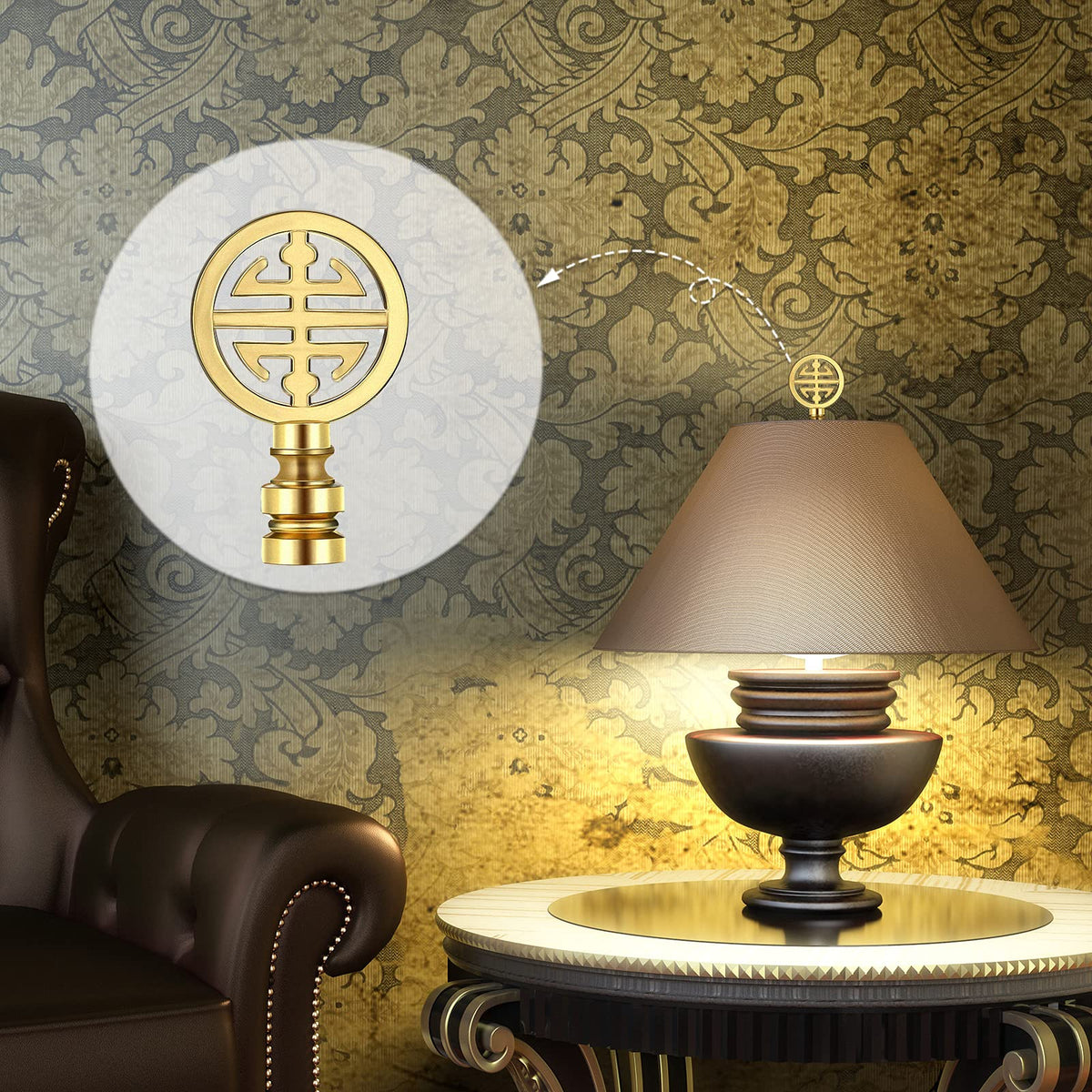 Honoson brass finish catches warm light for cohesive styling.