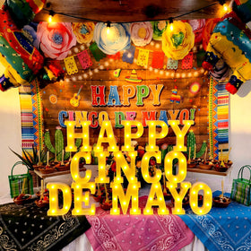 Honoson lights brighten the table for Mexican celebrations.