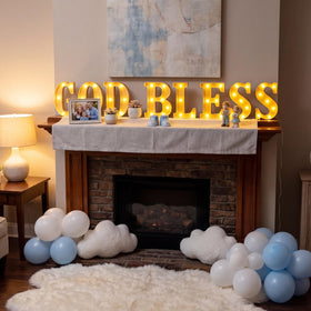 Honoson first communion decor elevates baby shower or christening party.