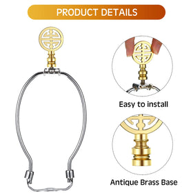 Honoson lamp finial with 1/4-28 thread fits standard lamp harps.
