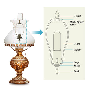 Honoson 3-way socket included supports multiple brightness options.