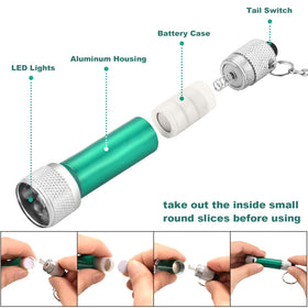 Honoson mini LED flashlight features an easy turn-on/off button for simple operation.