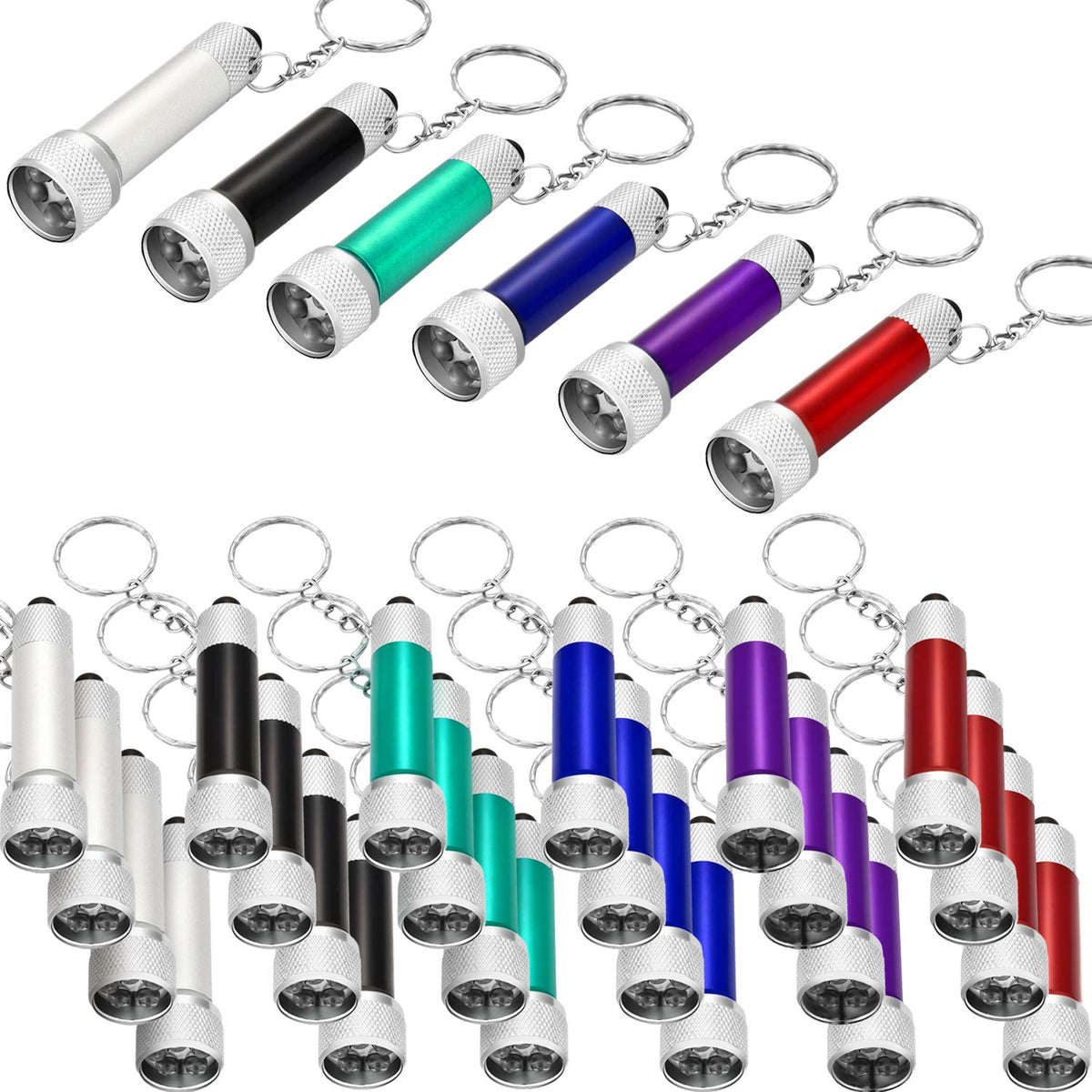 Honoson mini LED flashlight keychain in six colors for quick light on the go.