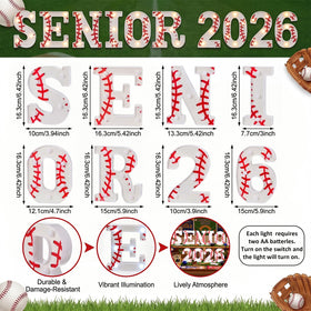 Honoson senior night baseball LED decor enhances party ambiance