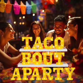 Honoson Taco Bout A Party battery powered letters for cordless setup