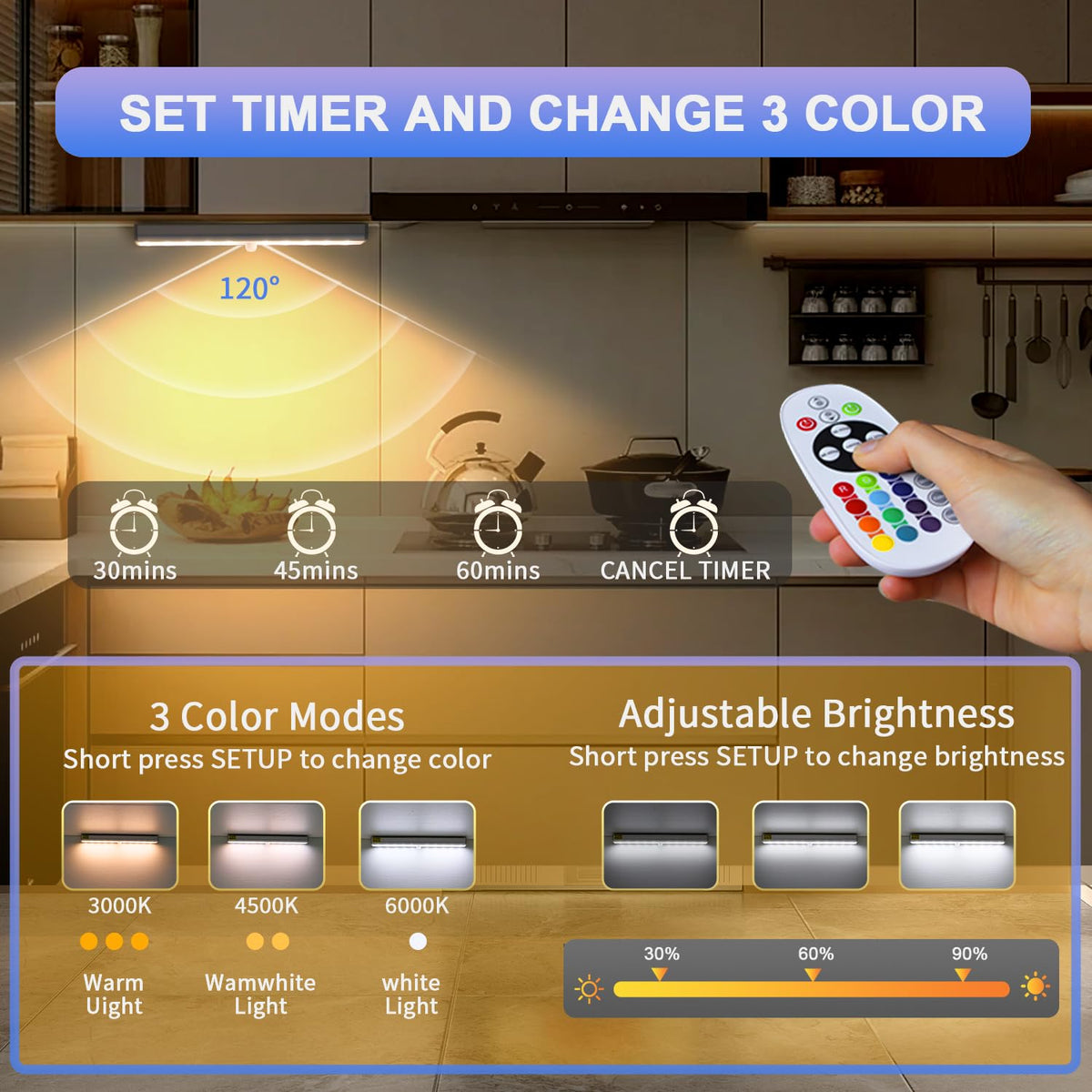 Hontafe dimmable timer function lights for flexibility