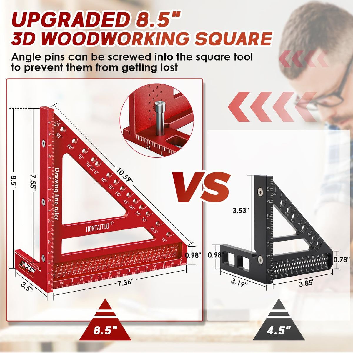 HONTAITUO aluminum-precision scale for durable layout lines