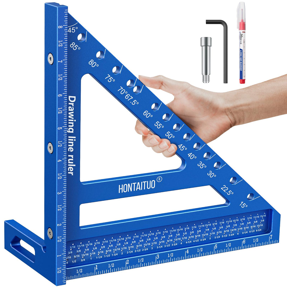 HONTAITUO 8.5-inch carpenter square for precise multi-angle measuring and marking.