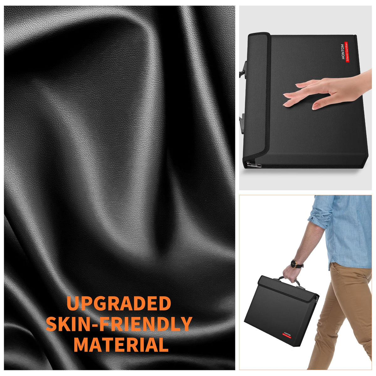 Hontom fireproof bag office travel use demonstrates protected documents on the move