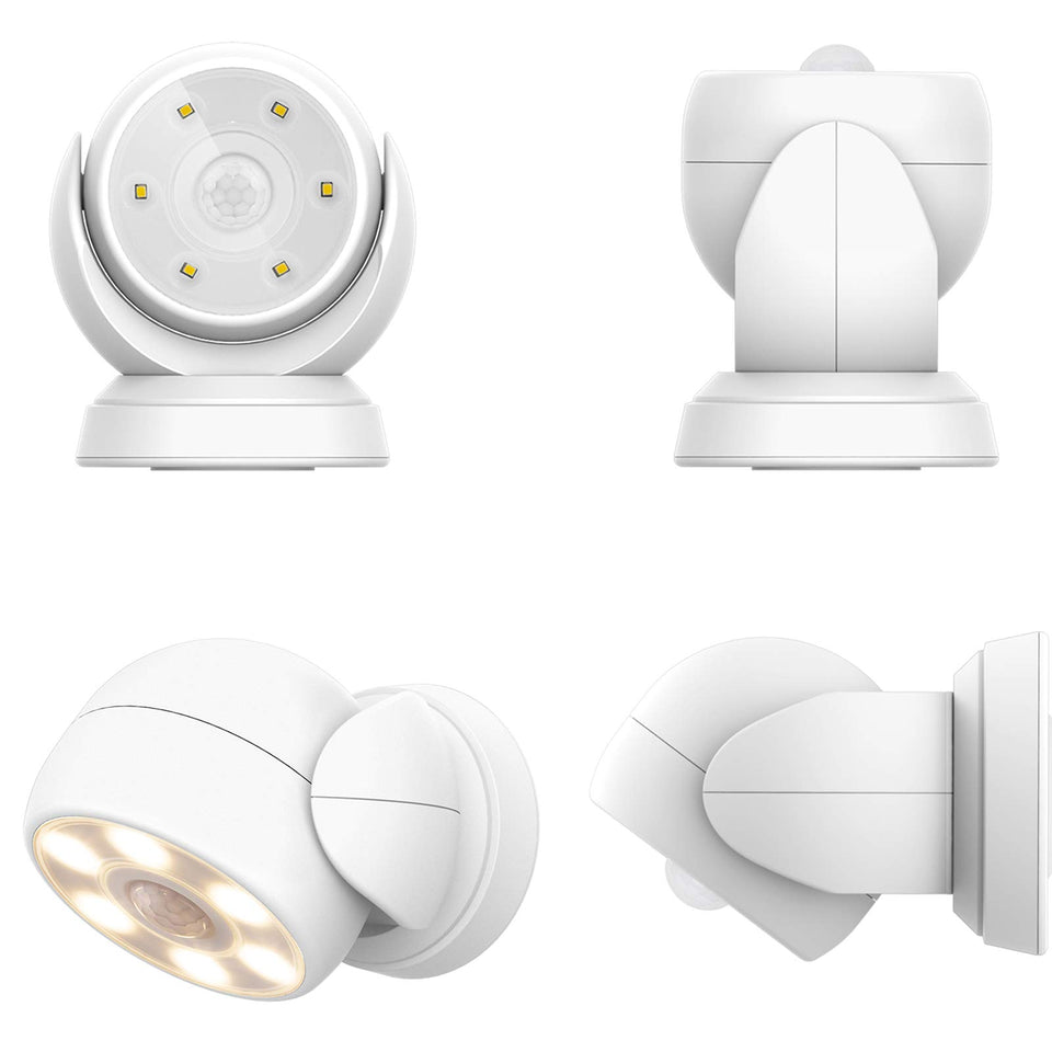 HONWELL battery-operated motion sensor light outdoor, front view, for safer entry after dark.