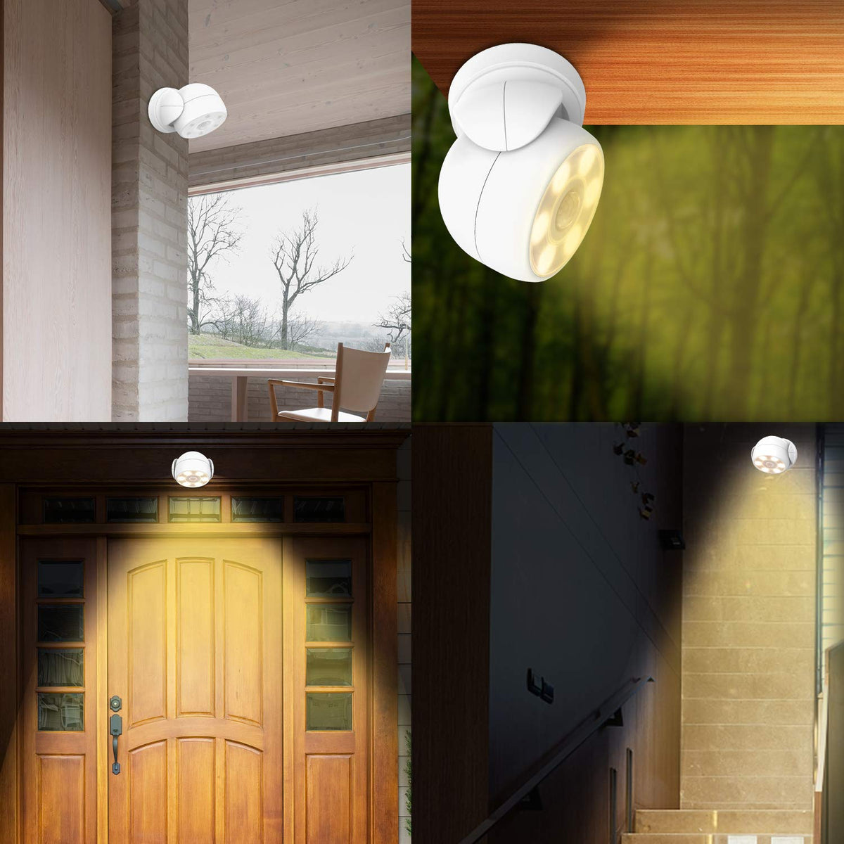 HONWELL battery-powered outdoor light offers easy, wire-free installation.