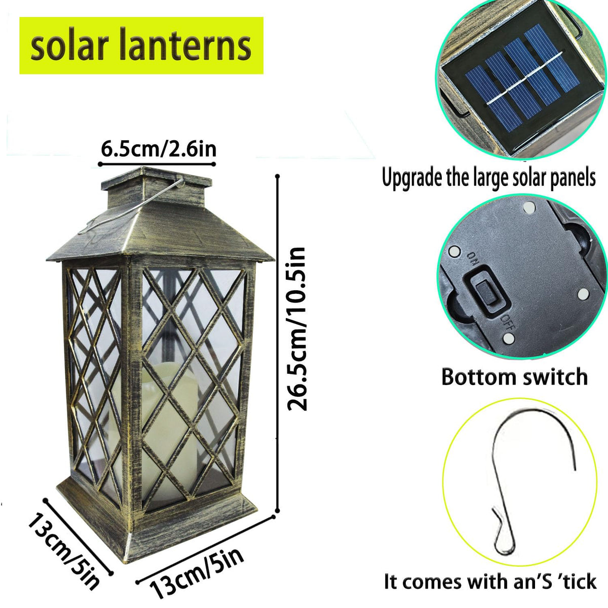 HOOEN garden decor lantern enhancing yard ambience