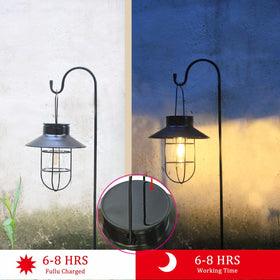 HOOEN garden lantern hanging setup black for pathways