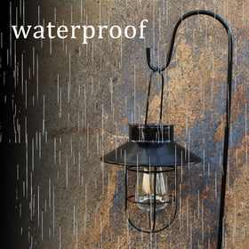 HOOEN patio pathway lighting with black lanterns