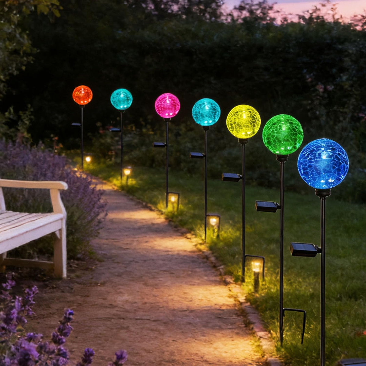 HOOEN cracked glass texture adds sparkle to pathways and steps