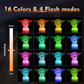 Hoofun kids room 3D night light suitable for night-time use.