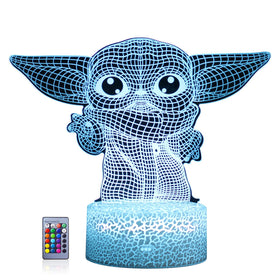 Hoofun remote-control 3D night light offers color options for ambience.