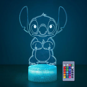 Hoofun Stitch Night Light with vibrant 3D illusion for cozy nights