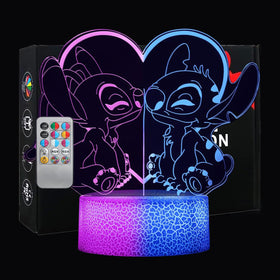Hoofun Stitch Night Light with two-color effects provides gentle, kid-friendly illumination.