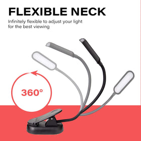 Clip-on Hooga Amber Book Light attaches securely to books and e-readers.
