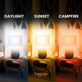 Hooga Circadian bulb 1400K Campfire mode reduces blue light before bed