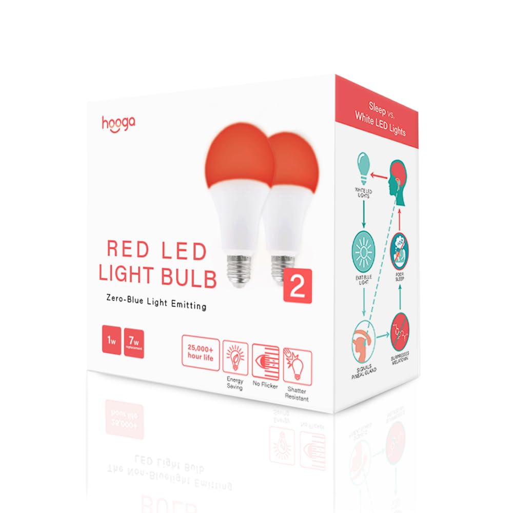 Hooga Sleep Bulb blue light blocking night light reduces blue exposure during evenings
