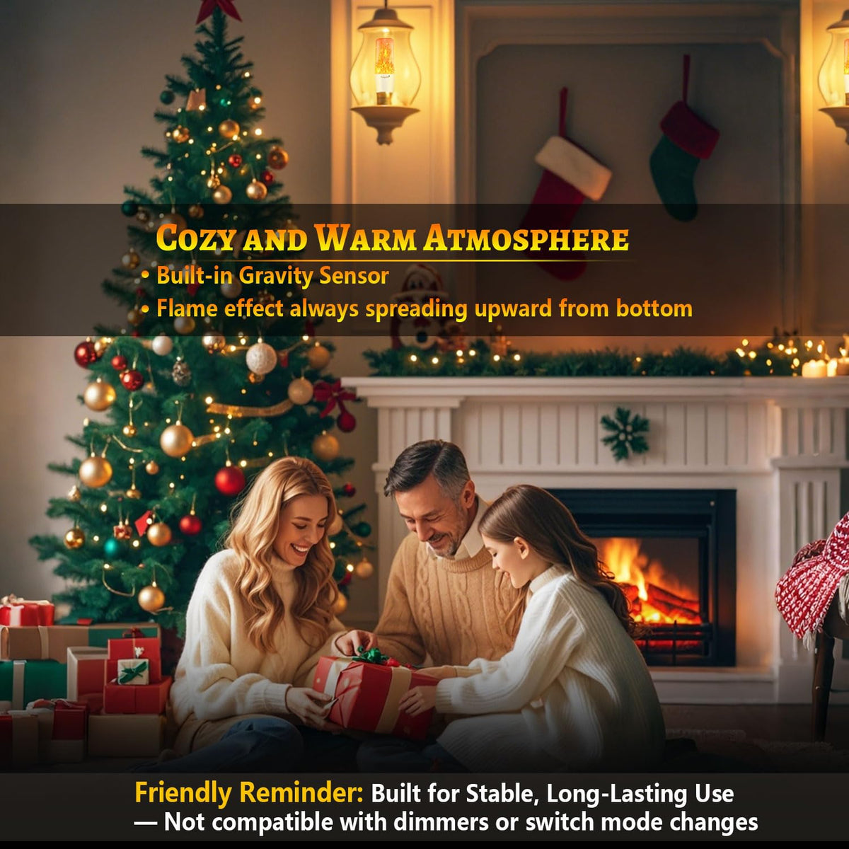 HoogaLife flame bulb outdoor party light creates festive mood with realistic movement.