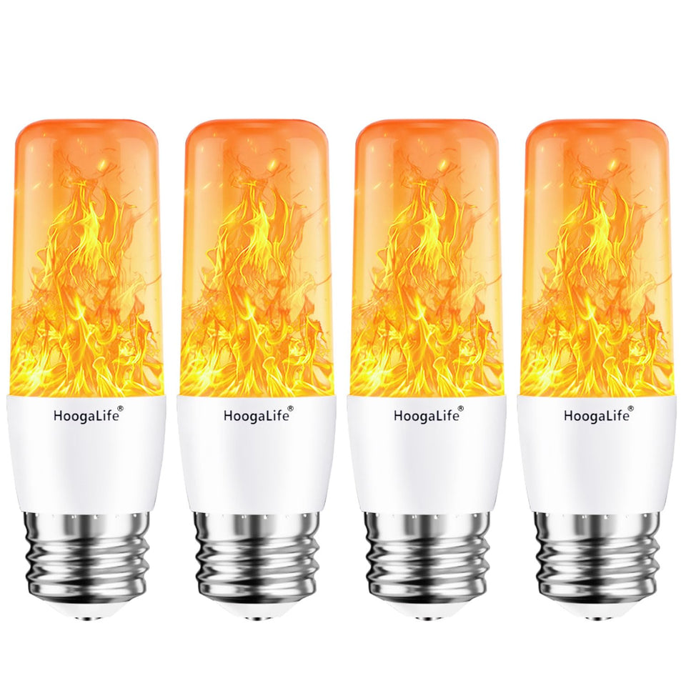 HoogaLife flame bulb porch light adds cozy outdoor ambiance with realistic candle glow.