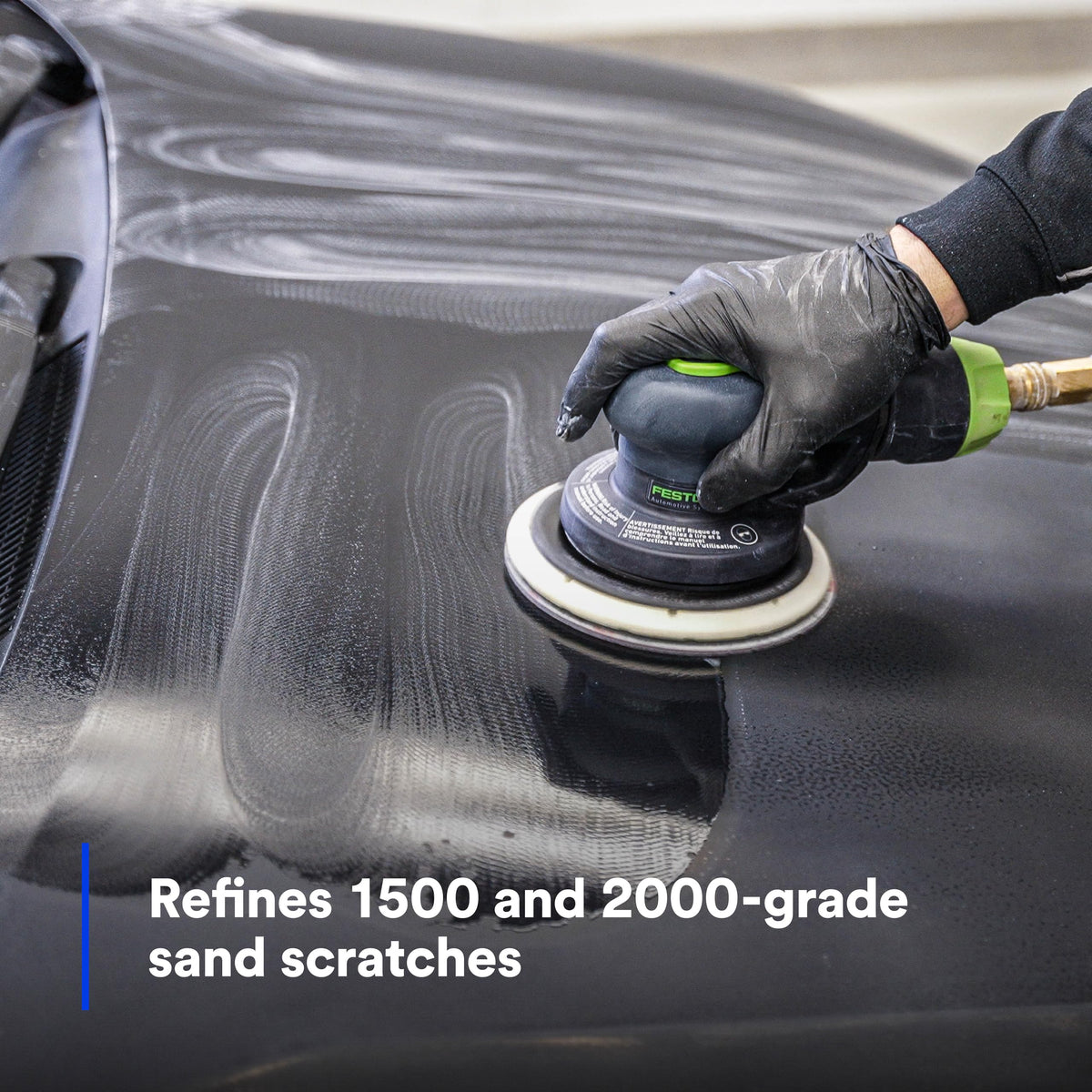 P3000 foam disc in a finishing workflow for collision repair prep