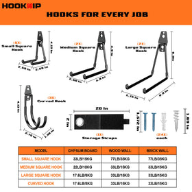 HOOKNIP Pack 13 anti-rust coating protects tools in tough garage conditions