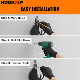 HOOKNIP Pack 13 storage straps secure cords and cables