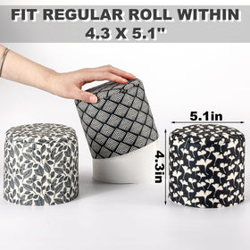 Hoolerry black and ivory floral pattern adds chic charm to restrooms.