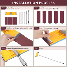 HOOMESUN Pole Sander durable construction supports long-term drywall prep.