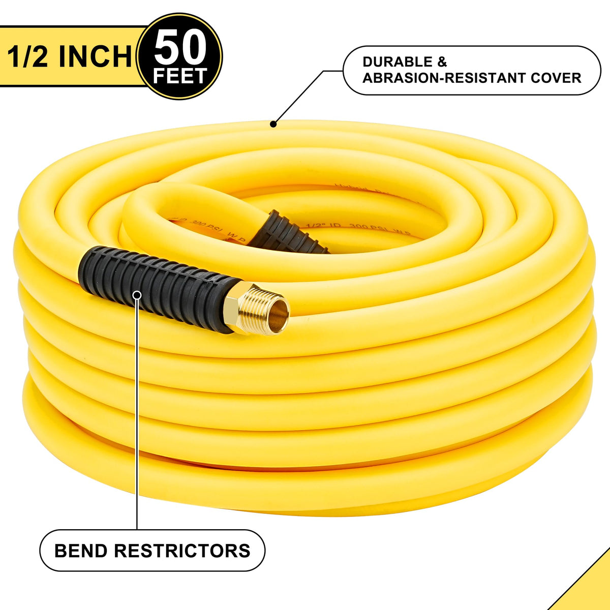 HOOTSUM bend restrictors on hose preventing kinks during operation