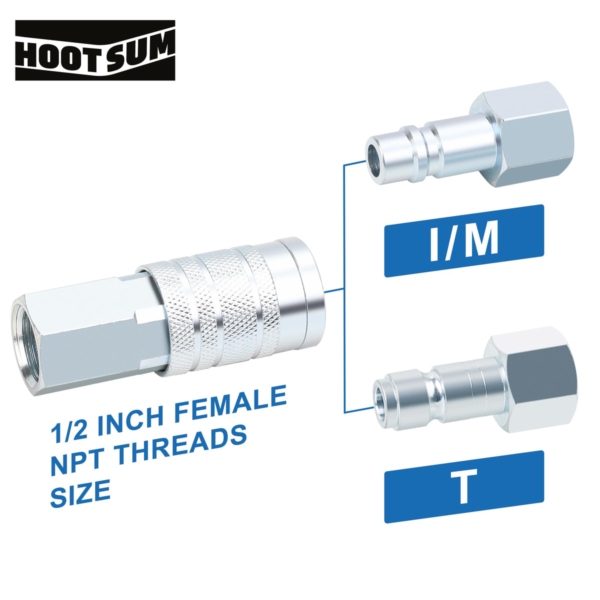 HOOTSUM second male NPT air plug 1/2in versatile tool compatibility