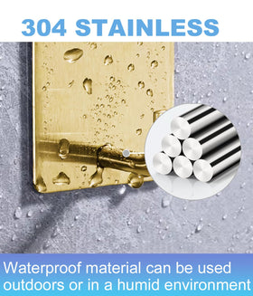 Hoousuper gold stainless steel hooks ideal for durable bathroom hangers.