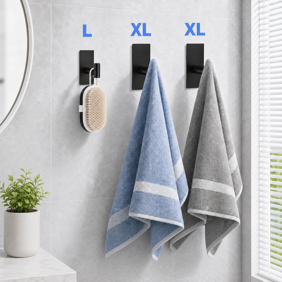 Hoousuper 8lbs per pair capacity supports daily bathroom essentials