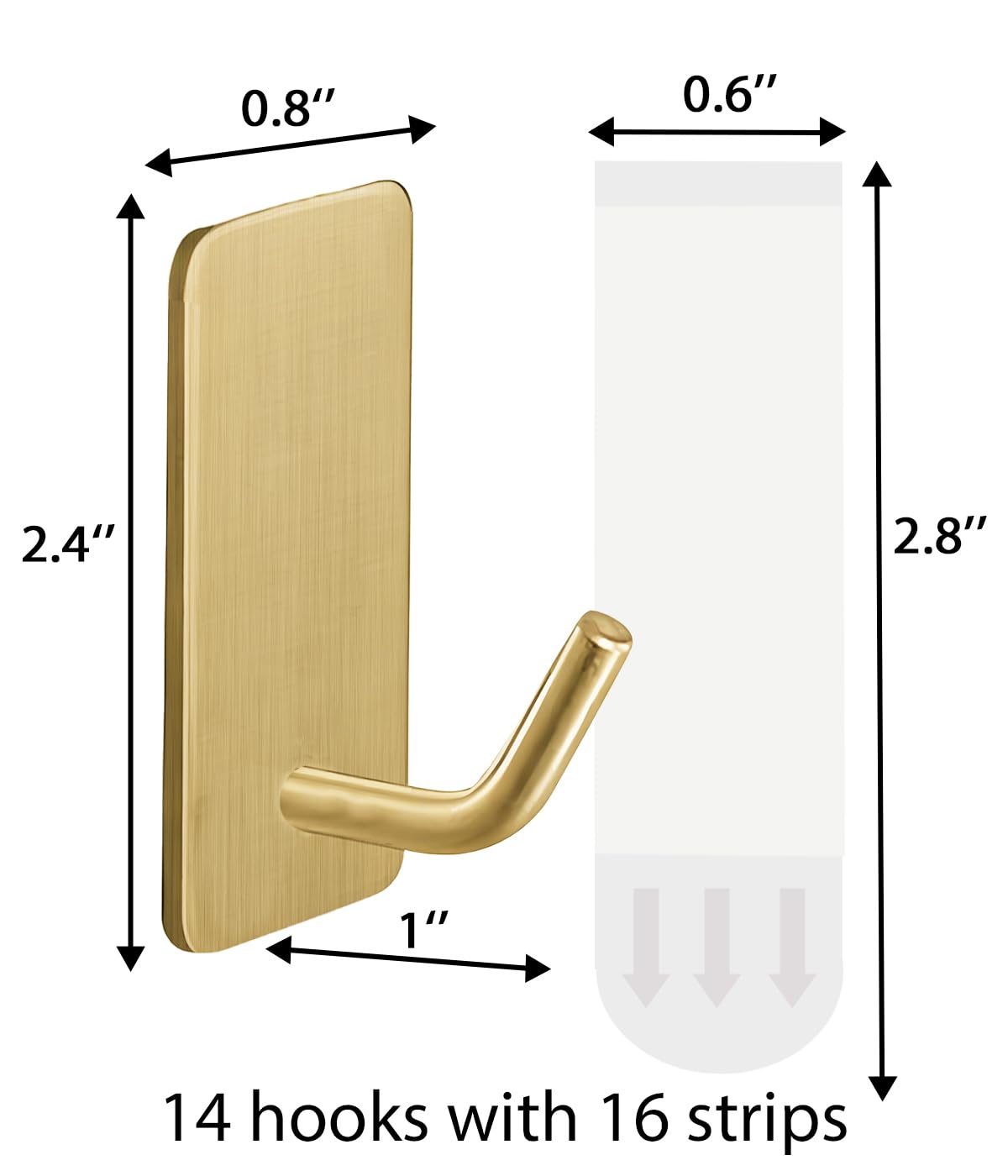 Hoousuper no-damage installation shown on smooth wall surface.