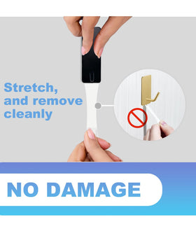 Hoousuper adhesive strips enabling damage-free removal from smooth surfaces.