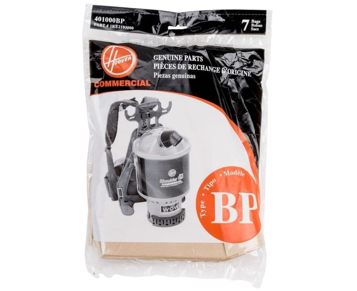 Hoover Style BP backpack bags 7-pack for C2401, easy bag changes