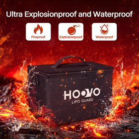 HOOVO Lipo Bag compact dimensions fit bags and backpacks.